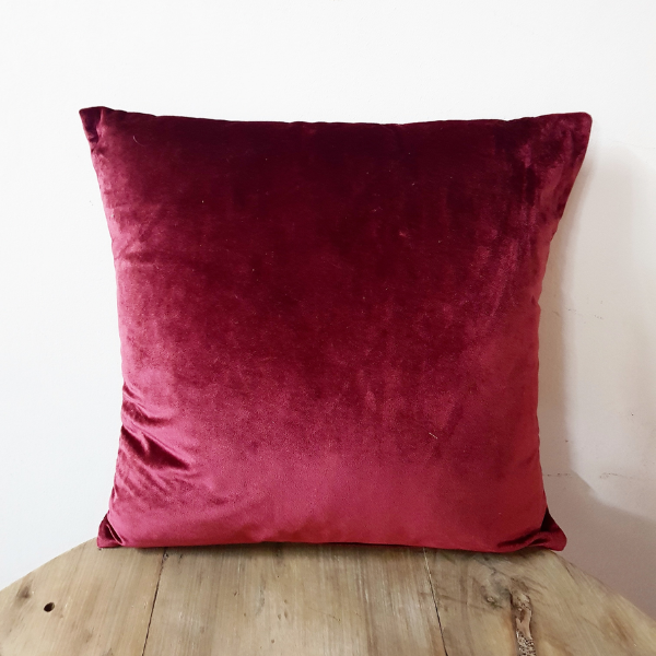 Velvet Wine Red Scatter Pillow